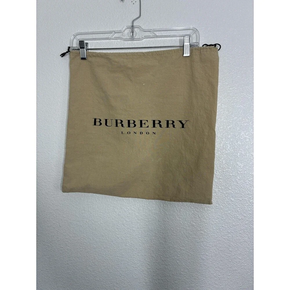 Burberry Dust Bag Womens One Size Beige Canvas Logo Drawstring Storage Pouch - Picture 2 of 14